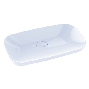 Alternate Image for TOTO Neorest Kiwami Rectangular Semi-Recessed Fireclay Vessel Bathroom Sink with CEFIONTECT, Cotton White, Fired Clay, LT994G#01
