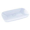 TOTO Neorest Kiwami Rectangular Semi-Recessed Fireclay Vessel Bathroom Sink with CEFIONTECT, Cotton White, Fired Clay, LT994G#01