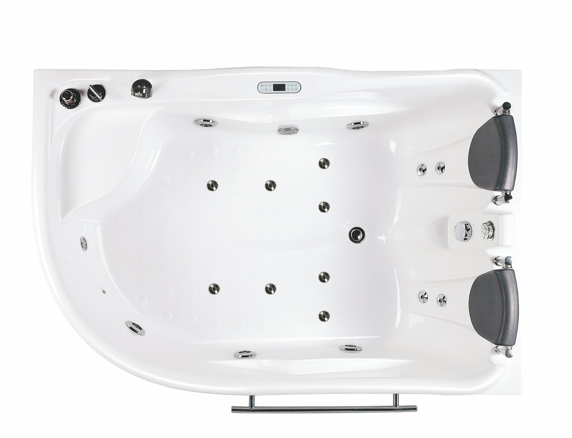 Eago 71" Acrylic Corner Neo-angle Round Bathtub, White, AM124ETL-L