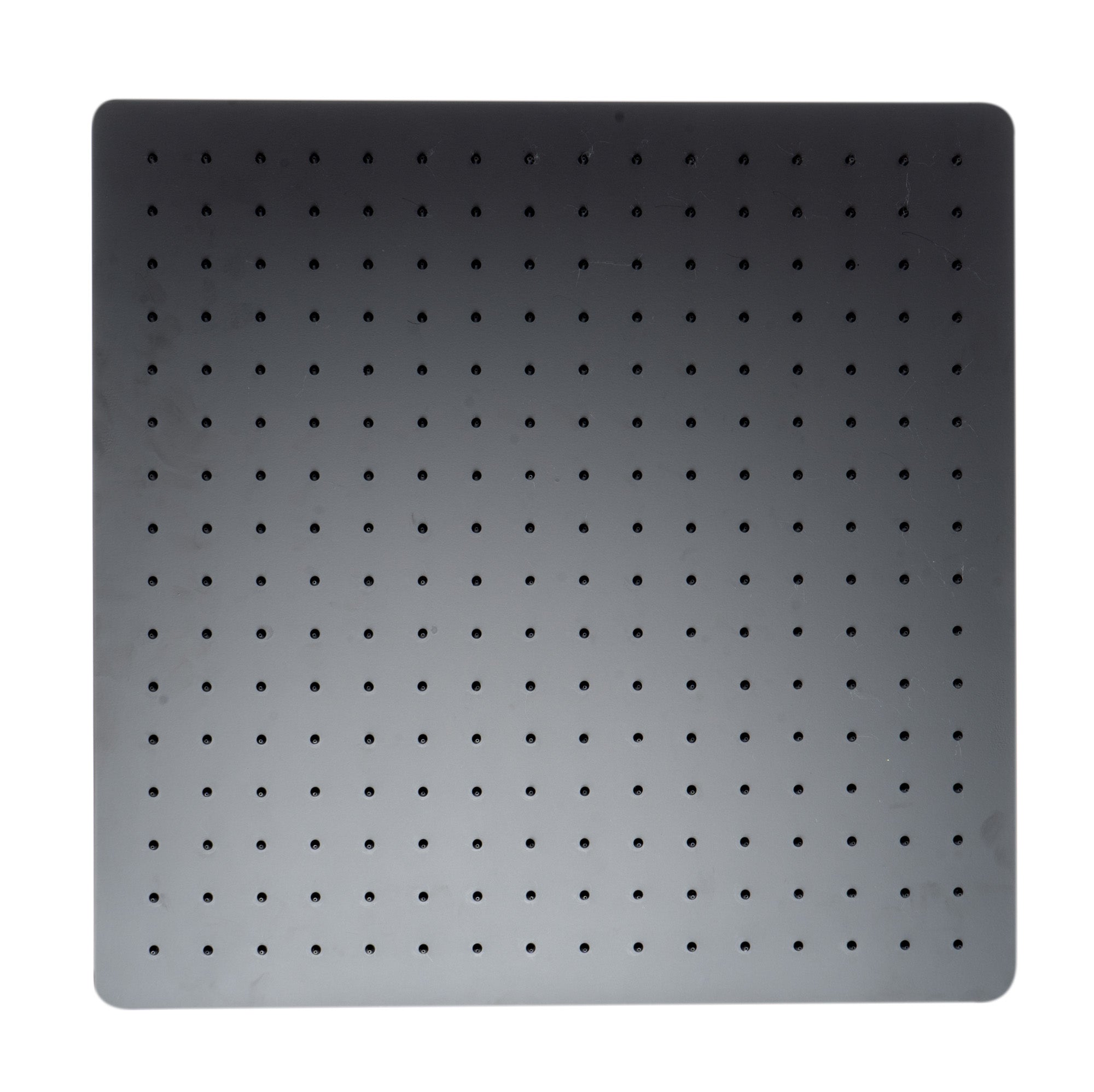 ALFI brand RAIN20S-BM Matte Black Stainless Steel 20" Square Ultra-Thin Rain Shower Head, Black Matte
