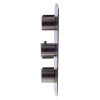 ALFI brand AB3901-BN Brushed Nickel Round 2 Way Thermostatic Shower Mixer, Brass