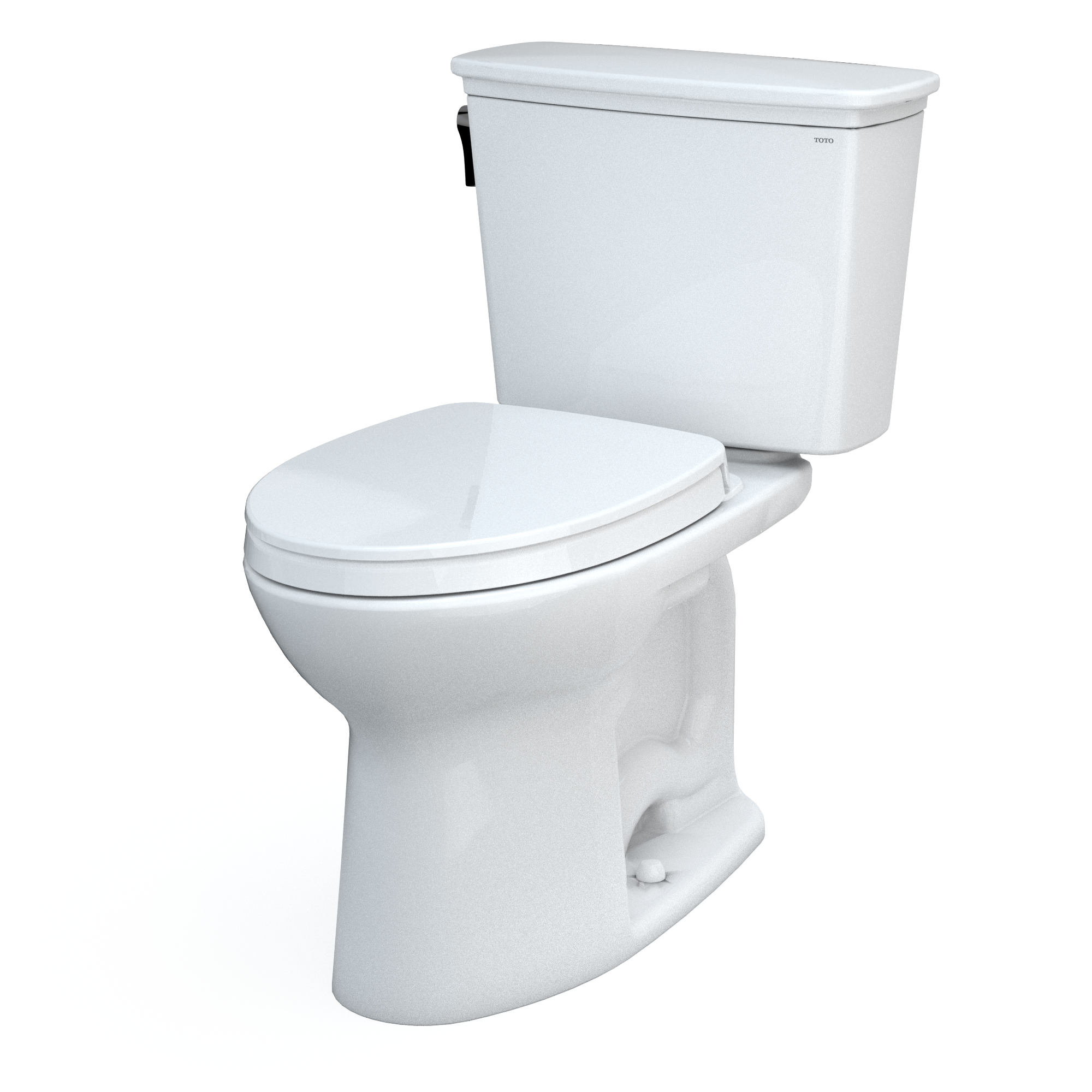 TOTO Drake Transitional Two-Piece Elongated 1.28 GPF TORNADO FLUSH Toilet with CEFIONTECT and SoftClose Seat, WASHLET+ Ready, Cotton White, Vitreous China, MS786124CEG#01
