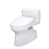 TOTO WASHLET+ Carolina II One-Piece Elongated 1.28 GPF Toilet and WASHLET+ S7 Contemporary Bidet Seat, Cotton White, Vitreous China|Plastic, MW6444736CEFG#01