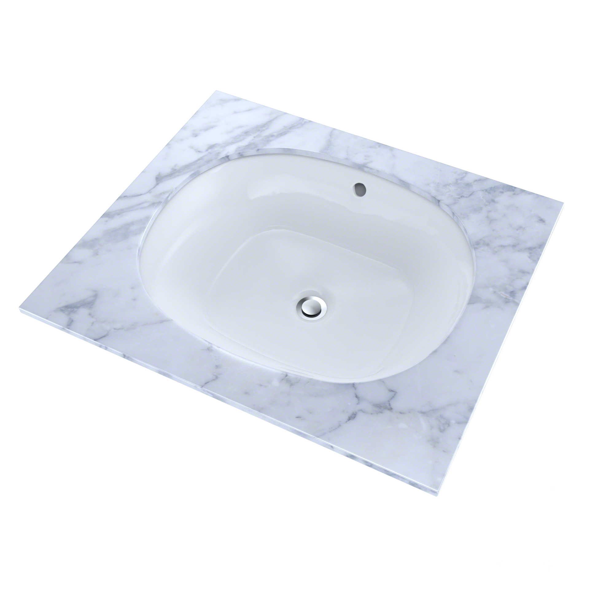 TOTO Maris 17-5/8" x 14-9/16" Oval Undermount Bathroom Sink with CEFIONTECT, Cotton White, Vitreous China, LT483G#01