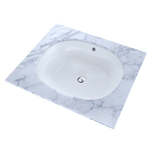 TOTO Maris 17-5/8" x 14-9/16" Oval Undermount Bathroom Sink with CEFIONTECT, Cotton White, Vitreous China, LT483G#01