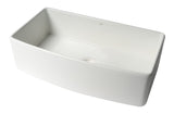 ALFI brand 36" Fireclay Farmhouse Sink with Accessories, White, ABFC3620S-W