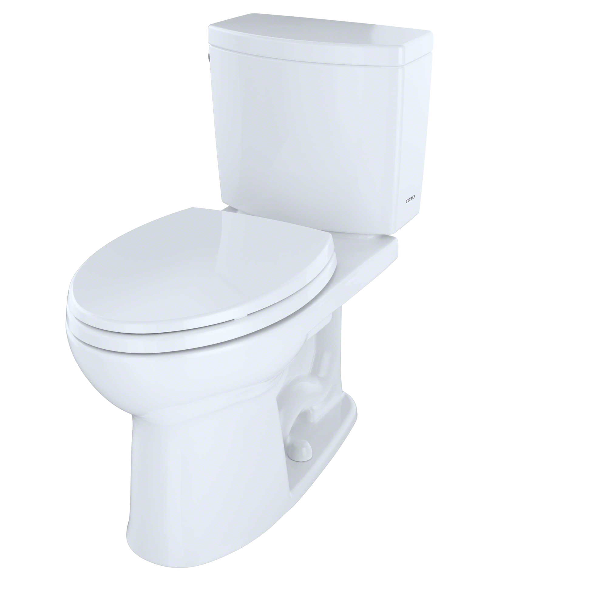 TOTO Drake II 1G Two-Piece Elongated 1.0 GPF Universal Height Toilet with CEFIONTECT, Cotton White, Vitreous China, CST454CUFG#01