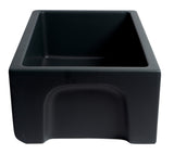 ALFI brand 30" Fireclay Farmhouse Sink, Black Matte, No Faucet Hole, AB3018HS-BM