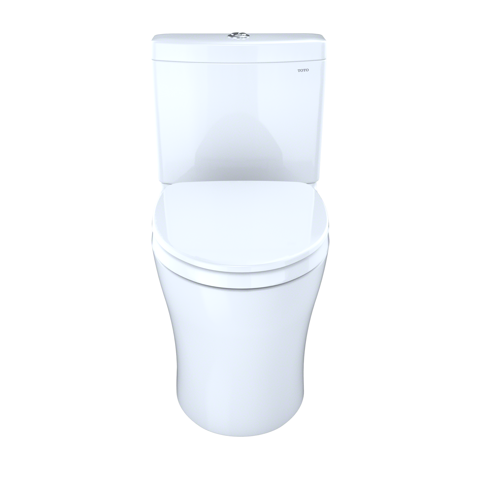 TOTO Aquia IV WASHLET+ Two-Piece Elongated Dual Flush 1.28 and 0.9 GPF Toilet with CEFIONTECT, Cotton White, Vitreous China, MS446124CEMGN#01