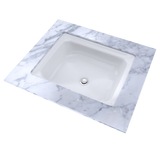 TOTO Guinevere Rectangular Undermount Bathroom Sink with CEFIONTECT, Cotton White, Vitreous China, LT973G#01