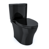 TOTO Aquia IV Two-Piece Elongated Dual Flush 1.28 and 0.9 GPF Universal Height Toilet, WASHLET+ Ready, Ebony, Vitreous China, MS446124CEMFN#51