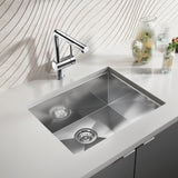 Blanco Quatrus 22" Undermount Stainless Steel Kitchen Sink, Satin Polish, 18 Gauge, No Faucet Hole, 443050