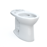 TOTO Drake Elongated Universal Height TORNADO FLUSH Toilet Bowl with CEFIONTECT, WASHLET+ Ready, Cotton White, Vitreous China, C776CEFGT40#01