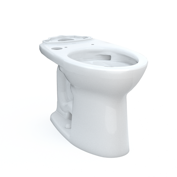 TOTO Drake Elongated Universal Height TORNADO FLUSH Toilet Bowl with CEFIONTECT, WASHLET+ Ready, Cotton White, Vitreous China, C776CEFGT40#01