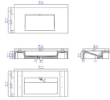 Alternative View of ALFI brand 40" x 18.9" Rectangle Above Mount Concrete Bathroom Sink, Gray Matte, 1 Faucet Hole, ABCO40R