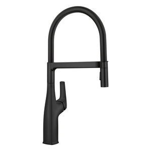 Alternate Image for Blanco Rivana Semi-Pro Pull-Down Dual-Spray Kitchen Faucet, Matte Black, 1.5 GPM, Brass, 443019