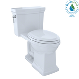 TOTO Promenade II 1G One-Piece Elongated 1.0 GPF Universal Height Toilet with CEFIONTECT, Cotton White, Vitreous China, MS814224CUFG#01