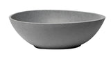 ALFI brand 21" x 15.4" Oval Above Mount Concrete Bathroom Sink, Gray Matte, No Faucet Hole, ABCO21O