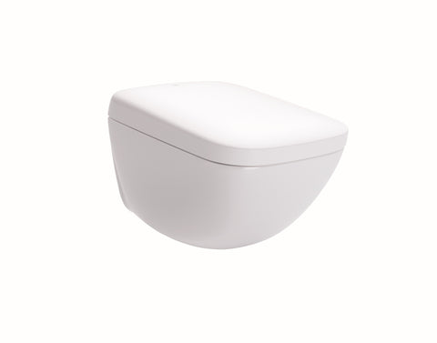 TOTO NEOREST WX2 Dual Flush 1.2 or 0.8 GPF Wall-Hung Toilet with Integrated Bidet Seat and ACTILIGHT, Cotton White, Vitreous China|Plastic, CWT9548CEMFX#01