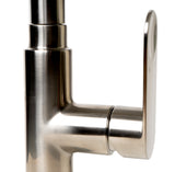 ALFI brand 1.8 GPM Lever Gooseneck Spout Touch Kitchen Faucet, Modern, Gray, Pull Down, Brushed Nickel, ABKF3480-BN