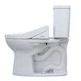 TOTO Drake WASHLET+ Two-Piece Elongated 1.6 GPF Universal Height TORNADO FLUSH Toilet with C2 Bidet Seat, Cotton White, Vitreous China, MW7763074CSFG#01