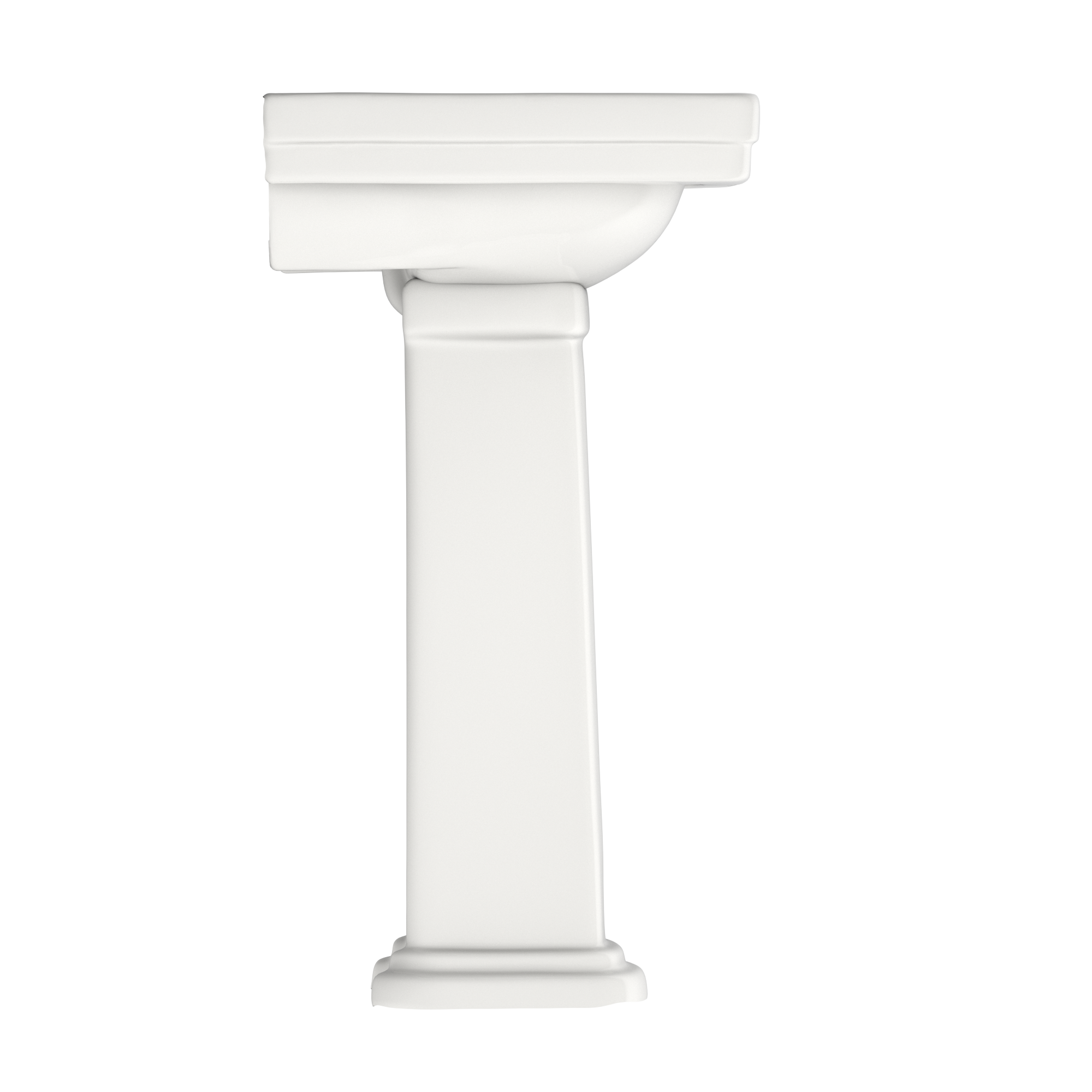 TOTO Promenade 24" x 19-1/4" Rectangular Pedestal Bathroom Sink for 4 inch Center Faucets, Colonial White, Vitreous China, LPT532.4N#11
