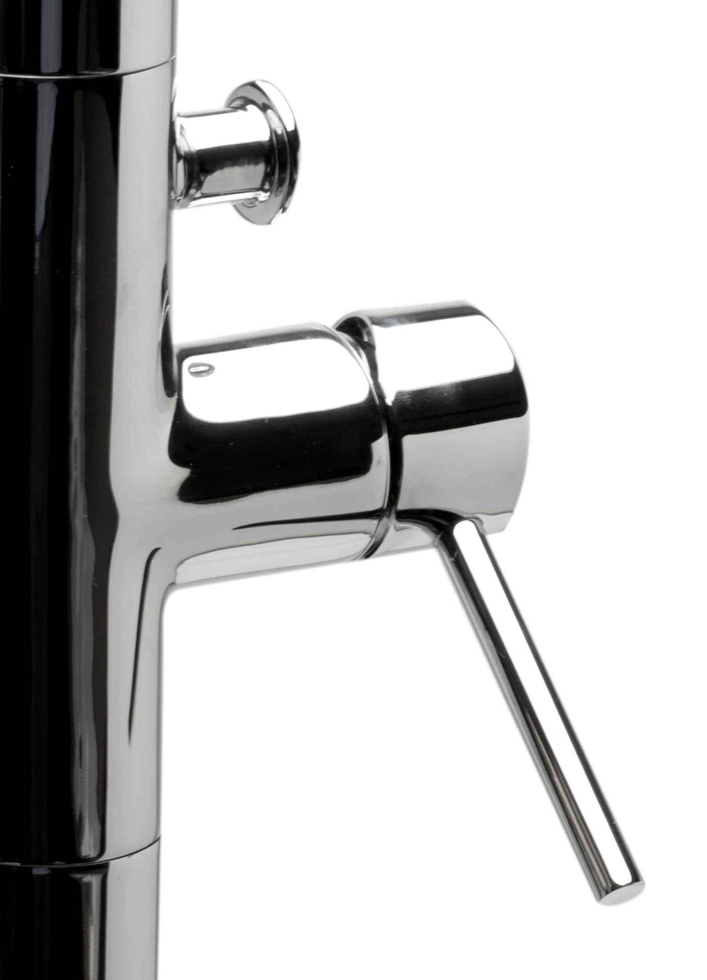 ALFI brand Brass, AB2534-PC Polished Chrome Single Lever Floor Mounted Tub Filler Mixer w Hand Held Shower Head