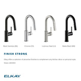 Elkay Avado Lever Handle Pull-down Spray Spout Brass ADA Bar Faucet, Matte Black, LKAV3032MB