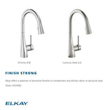 Elkay Forward Only Lever Handle Pull-down Spray Spout Brass ADA Kitchen Faucet, Chrome, LKGT4083CR