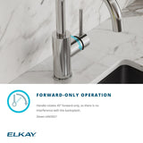Elkay Avado Lever Handle Pull-down Spray Spout Brass ADA Bar Faucet, Lustrous Steel, LKAV3032LS
