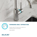 Elkay Avado Lever Handle Pull-down Spray Spout Brass ADA Bar Faucet, Black Stainless, LKAV3032BK