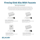 Elkay 30" Fireclay Farmhouse Sink Kit, White, SWUF28179WHC