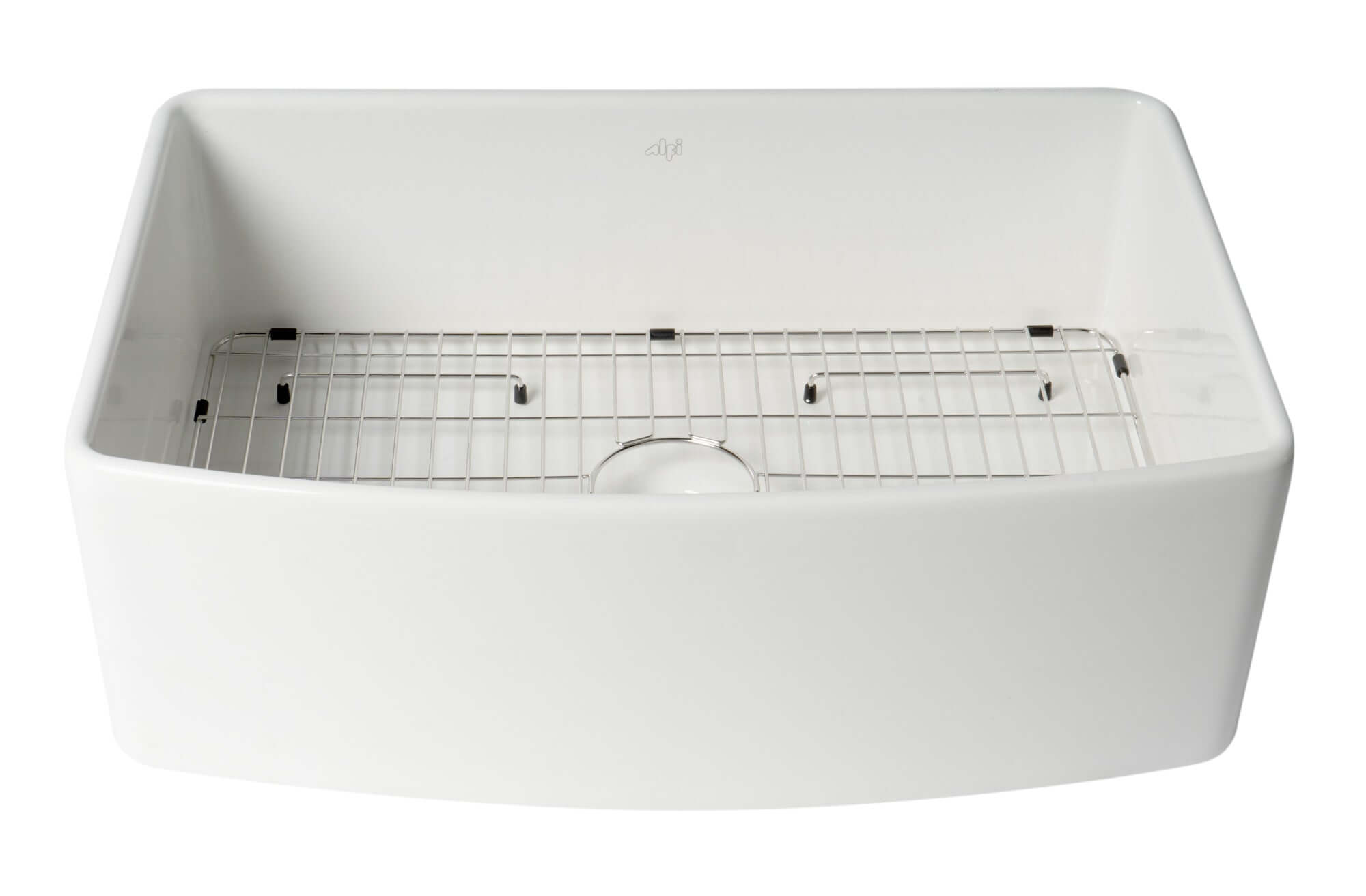 ALFI brand 30" Fireclay Farmhouse Sink with Accessories, White, ABFC3020-W