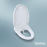 TOTO WASHLET K300 Electronic Bidet Toilet Seat with Instantaneous Water Heating, PREMIST and EWATER+ Wand Cleaning, Elongated, Cotton White, Plastic, SW3036R#01