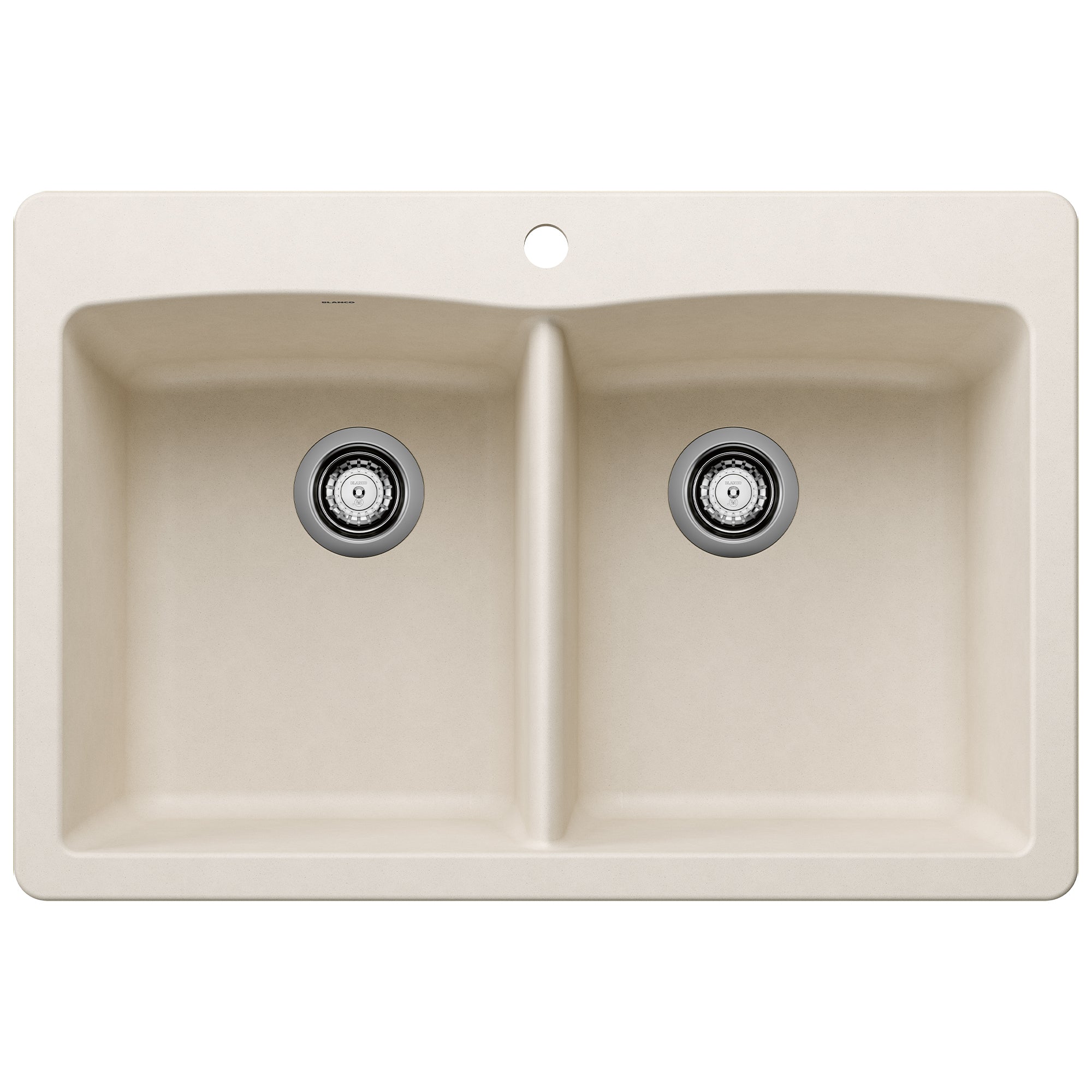 DIAMOND Dual Mount Granite Composite 33 in. 1-Hole 50/50 Double Bowl Kitchen Sink in White DIAMOND Dual Mount Granite Composite 33 in. 1-Hole 50/50 Double Bowl Kitchen Sink in White