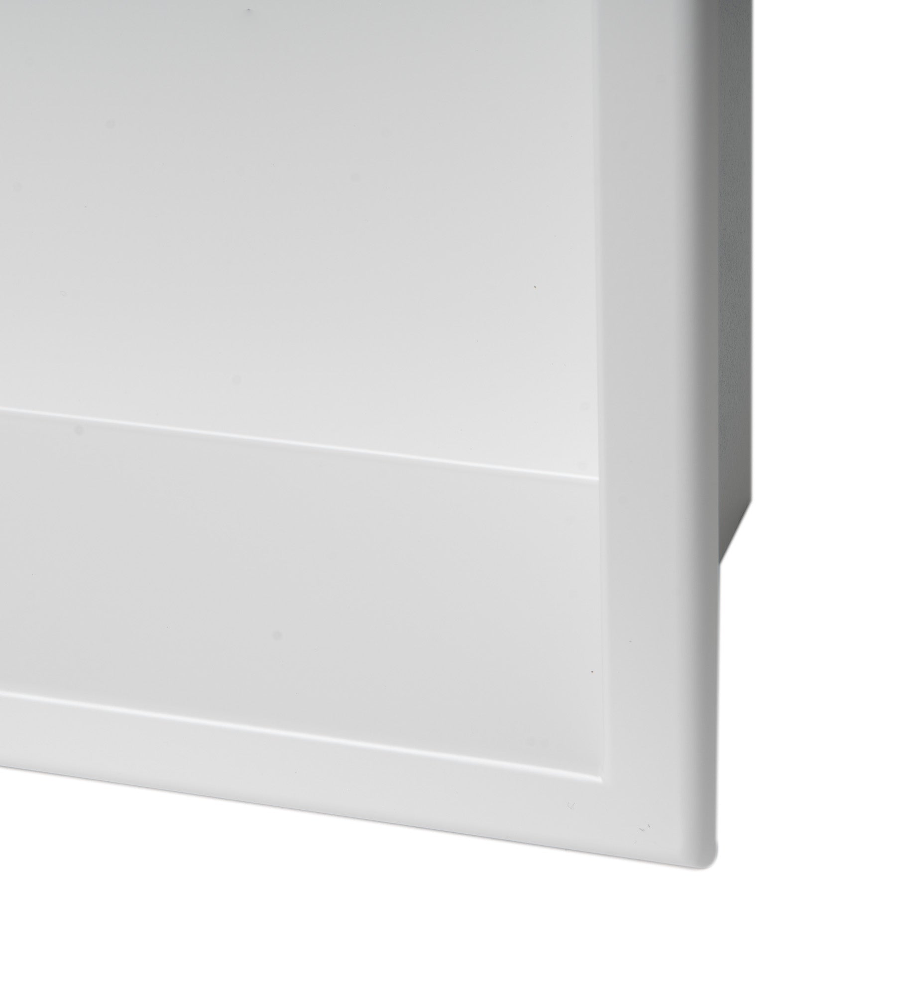 ALFI brand ABNC2412-W 24 x 12 White Matte Stainless Steel Horizontal Single Shelf Bath Shower Niche, 20 Gauge