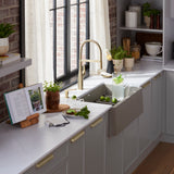 Blanco Ikon 30" Silgranit Farmhouse Sink, Volcano Gray, No Faucet Hole, 443113