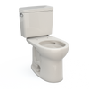 TOTO Drake Two-Piece Round 1.6 GPF Universal Height TORNADO FLUSH Toilet with CEFIONTECT, Sedona Beige, Vitreous China, CST775CSFG#12