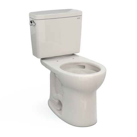 TOTO Drake Two-Piece Round 1.6 GPF Universal Height TORNADO FLUSH Toilet with CEFIONTECT, Sedona Beige, Vitreous China, CST775CSFG#12