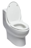 EAGO Porcelain, White, TB358 Dual Flush One Piece Elongated Ceramic Toilet