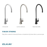 Elkay Avado 1.5 GPM Lever Handle Gooseneck Spout Brass ADA Kitchen Faucet, Matte Black, LKAV71FMB