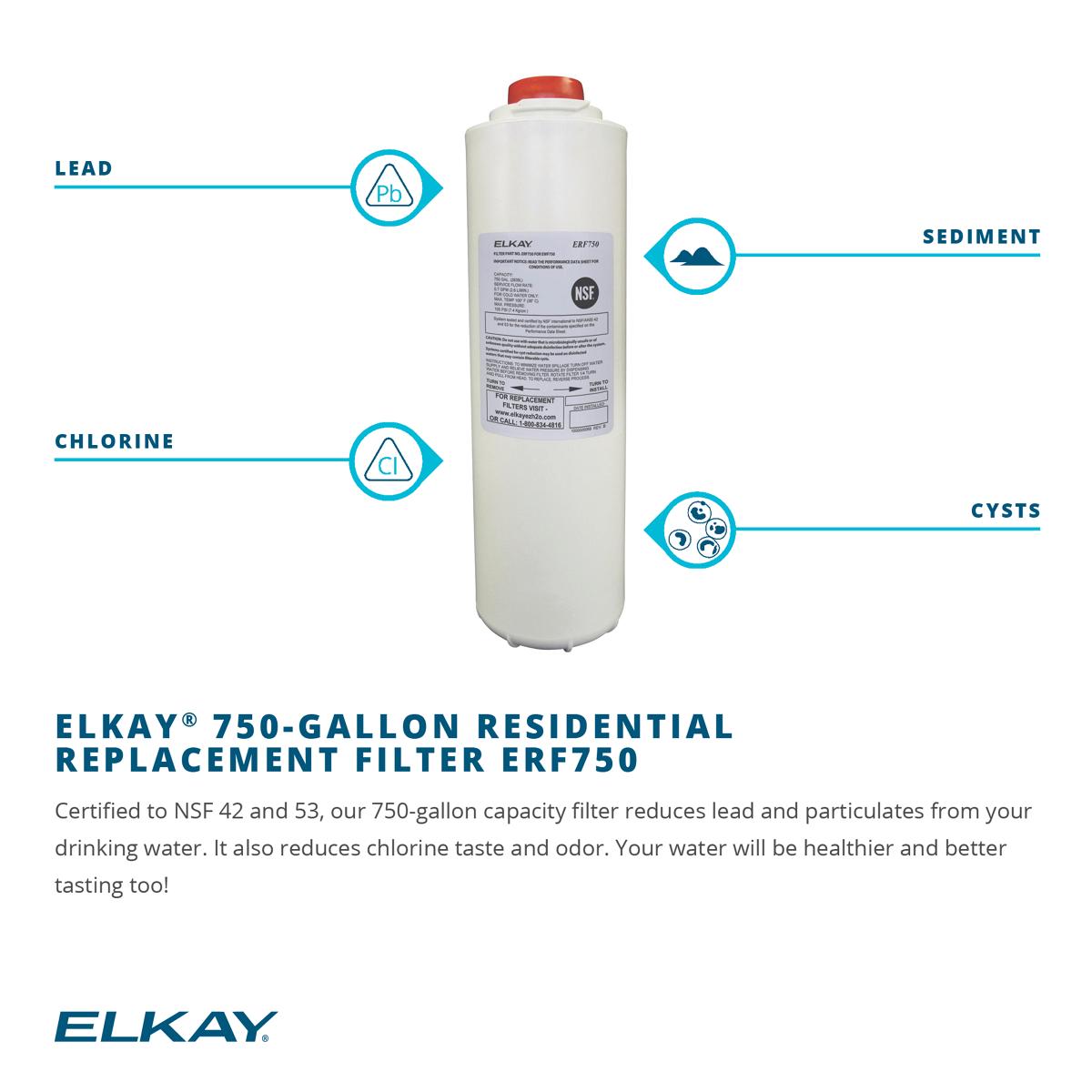Elkay Crosstown 24" Undermount Stainless Steel Kitchen Sink Kit with Faucet, 16 Gauge, EFRU211510TFG
