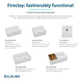 Elkay 30" Fireclay Farmhouse Sink, Matte Gray, SWUF28179MG