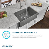 Elkay 30" Fireclay Farmhouse Sink, Matte Gray, SWUF28179MG