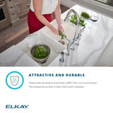 Elkay 33" Fireclay Farmhouse Sink Kit, 50/50 Double Bowl, White, SWUF32189WHC