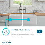 Elkay 33" Fireclay Farmhouse Sink Kit, 50/50 Double Bowl, White, SWUF32189WHC