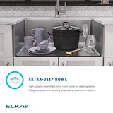 Elkay Crosstown 26" Undermount Stainless Steel Kitchen Sink with Faucet, Polished Satin, 18 Gauge, ECTRU24179RTFCC