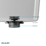 Elkay 3-1/2" Drain Fitting Antique Steel Finish Disposer Flange and Removable Strainer, LKD35AS