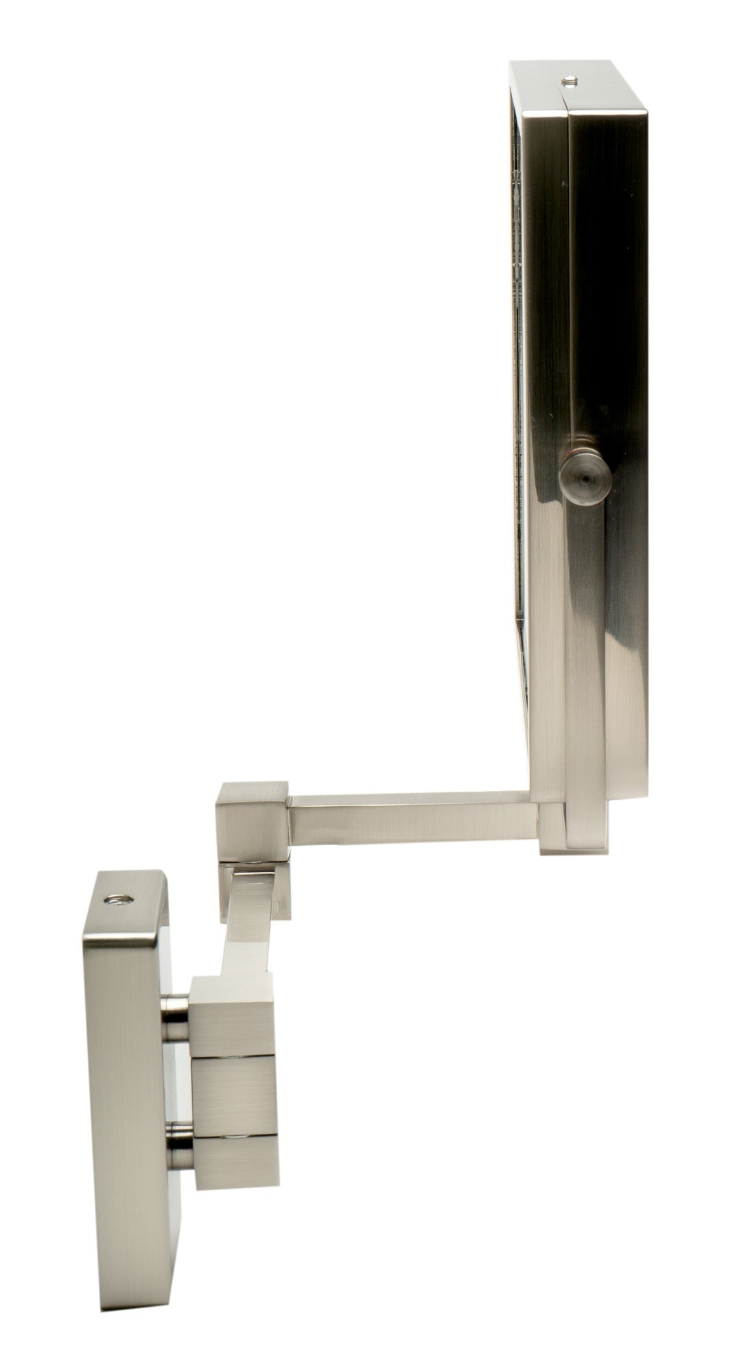 ALFI brand ABM8WS-BN 8"  Square Wall Mounted 5x Magnify Cosmetic Mirror