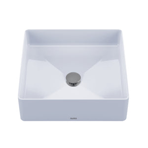 Alternate Image for TOTO Arvina Square Vessel Fireclay Bathroom Sink, Cotton White, Fired Clay, LT574#01